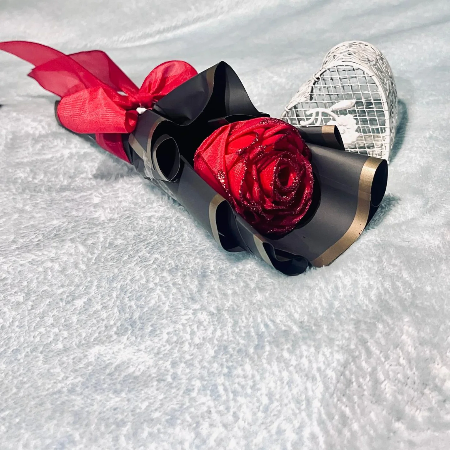 Customized Heart-Bound Rose