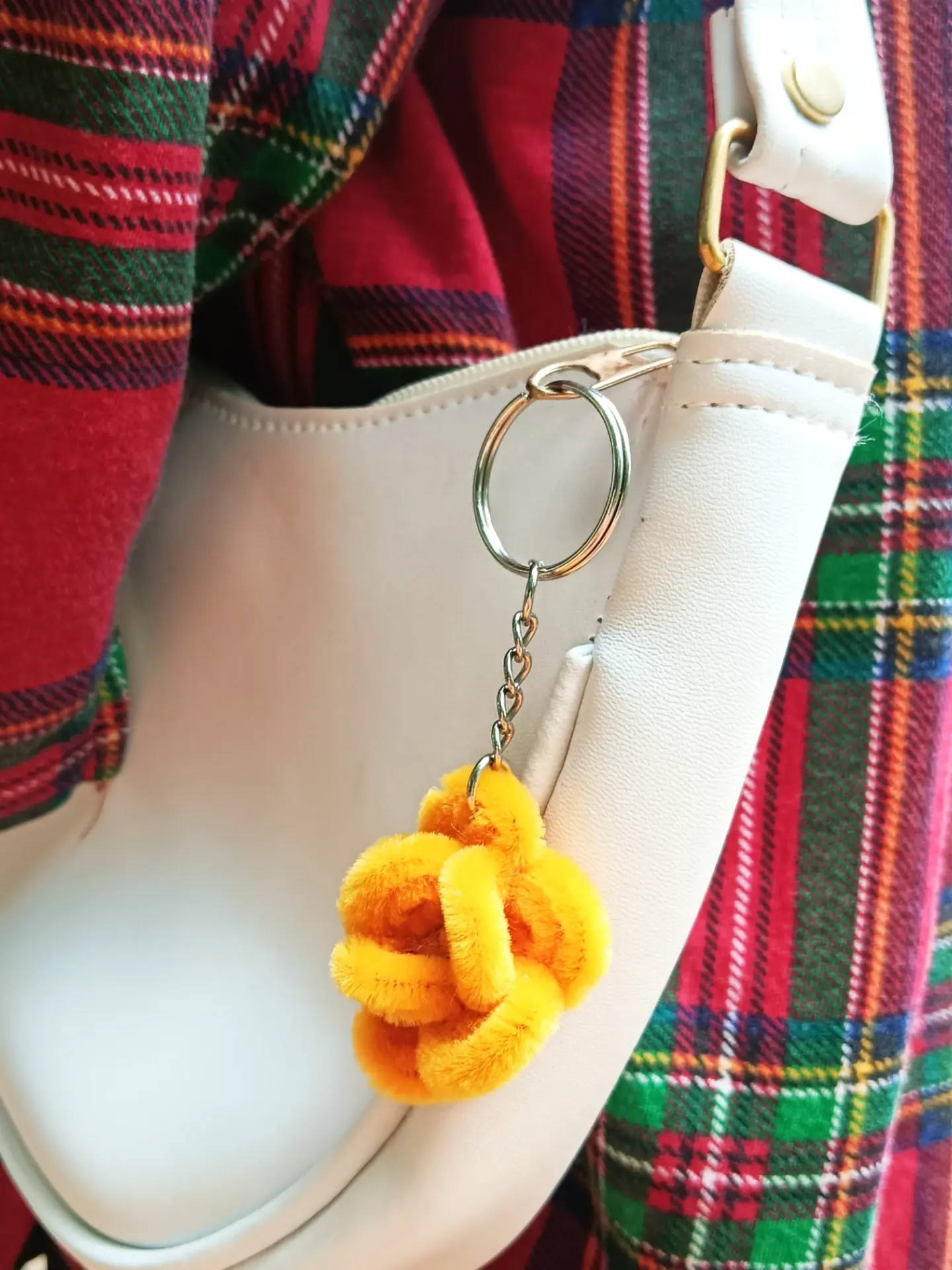 Handcrafted Puff Keychain